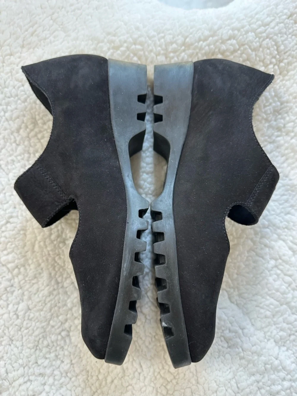 Arche Black Suede Mary Jane Bahzem Chunky Comfort Sole Shoes French Luxury sz 6